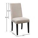 CRISPIN NATURAL BEIGE DINING CHAIR- (2/Ctn)