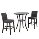 CRISPIN 36" ROUND BAR TABLE-SMOKE