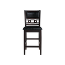 GIA 5PC 42" SQUARE COUNTER TABLE & 4 CHAIRS-EBONY