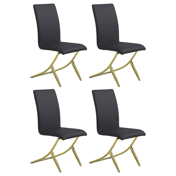 Carmelia Upholstered Side Chairs Black (Set of 4) image