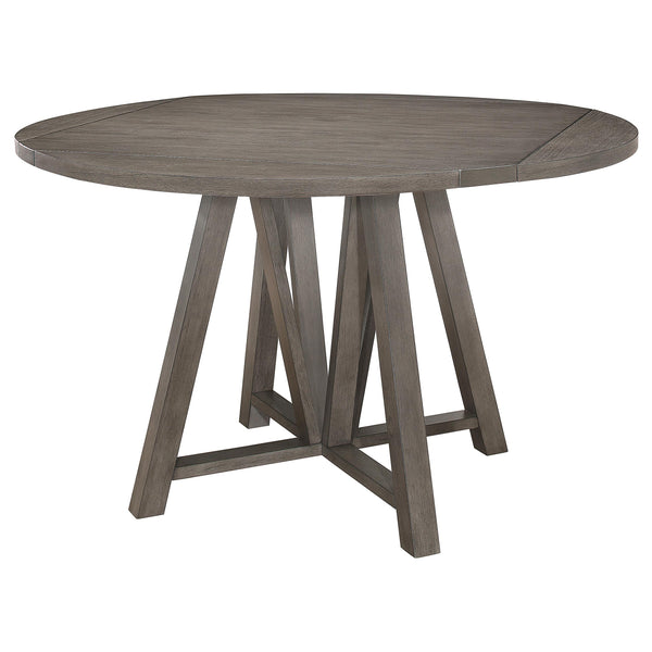 Athens Round Counter Height Table with Drop Leaf Barn Grey image