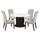 Sherry Rectangular Marble Top Dining Table set