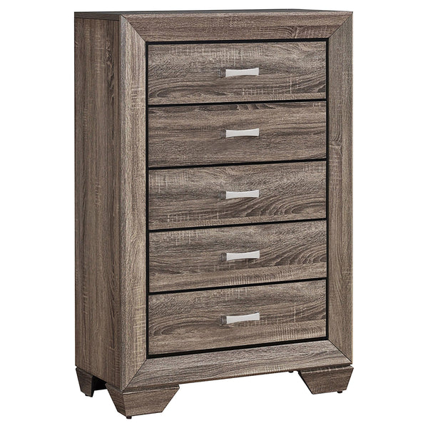 Kauffman 5-drawer Chest Washed Taupe image