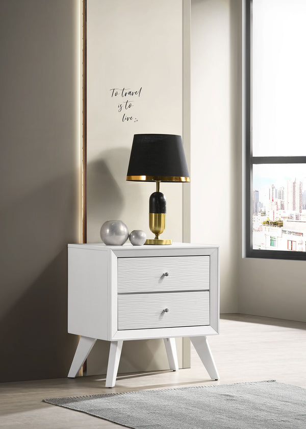 Janelle 2-drawer Nightstand White image