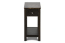 NOAH END TABLE WITH DRAWER-ESPRESSO W/FAUX MARBLE TOP