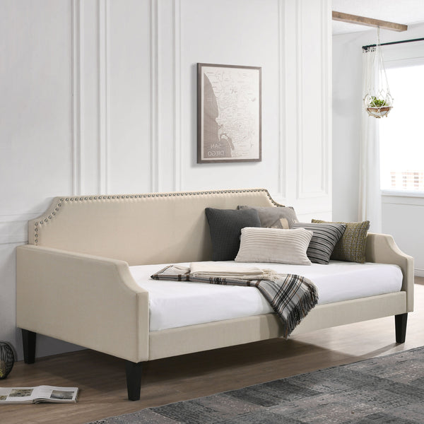 Olivia Upholstered Twin Daybed with Nailhead Trim image