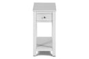 NOAH END TABLE WITH DRAWER-WHITE