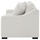 Ashlyn Upholstered Sloped Arms Loveseat White