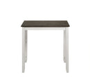 HESTON 36" STORAGE COUNTER TABLE SET W/2 CHAIRS-WHITE/GRAY
