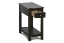 NOAH END TABLE WITH DRAWER-ESPRESSO W/FAUX MARBLE TOP
