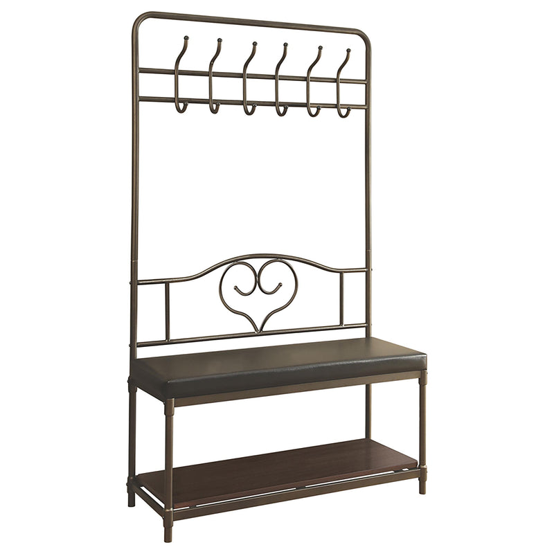 Kiefer Coat Rack with 12 Hooks Black