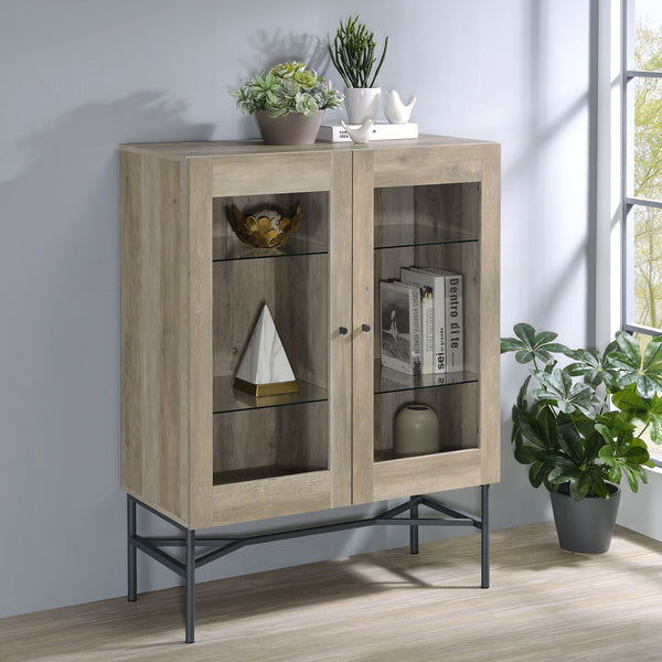 Bonilla 2-door Accent Cabinet with Glass Shelves image