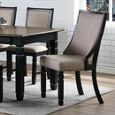 New Classic Furniture Prairie Point Upholstered Arm Chair in Black (Set of 2)