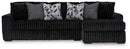 Midnight-Madness Sectional Sofa with Chaise
