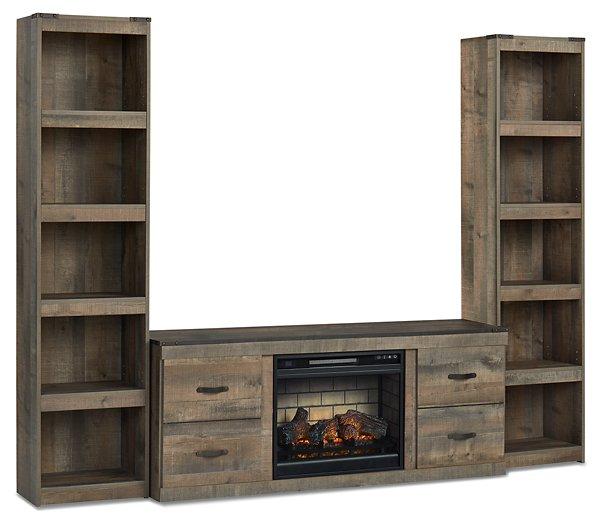 Trinell 3-Piece Entertainment Center with Electric Fireplace