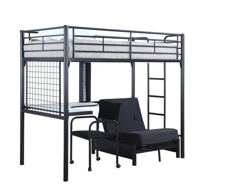 G2209 Contemporary Metal Loft Bunk Bed With Desk