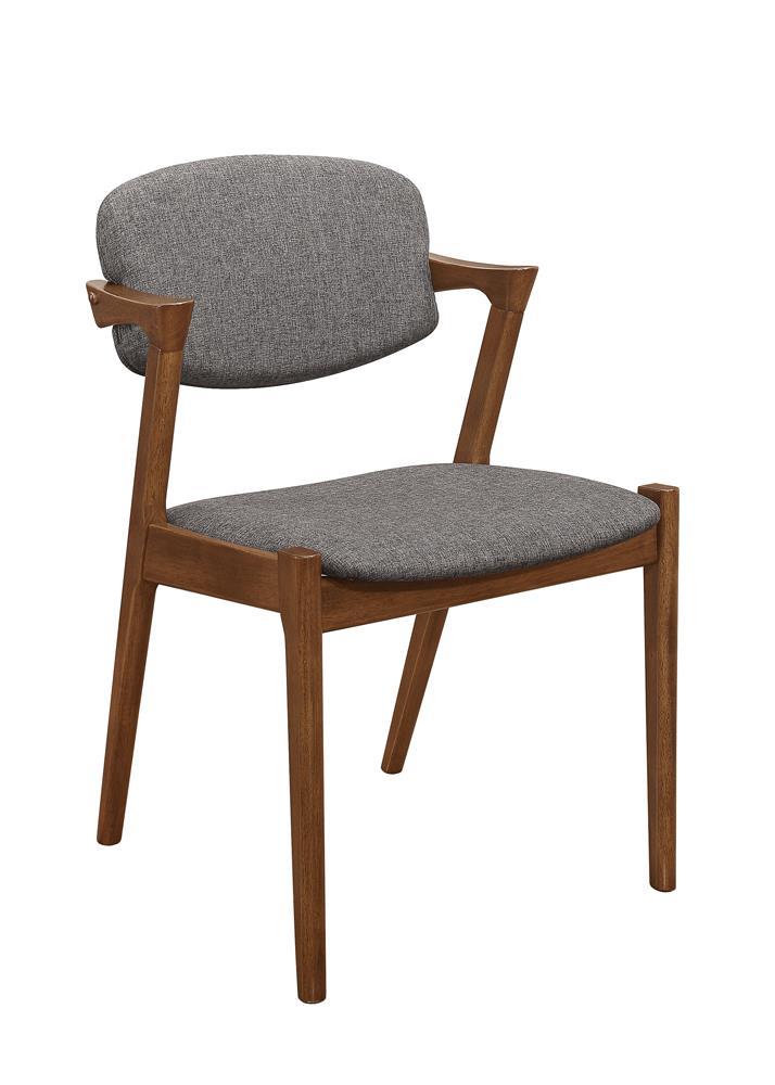 G105351 Malone Mid-Century Modern Dark Walnut Dining Chair