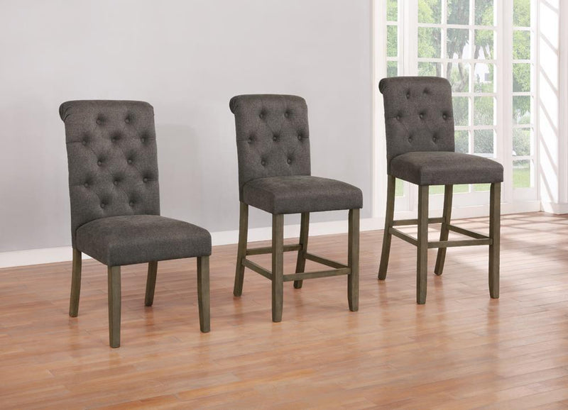 Balboa Tufted Back Side Chairs Rustic Brown and Grey (Set of 2)