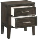 New Classic Furniture Andover 2 Drawer Nightstand in Nutmeg