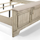 New Classic Furniture Ashland King Panel Bed in Rustic White