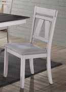 New Classic Furniture Maisie Side Chair in White/Brown (Set of 2)