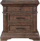 New Classic Furniture Mar Vista 3 Drawer Nightstand in Brushed Walnut