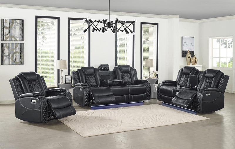 New Classic Furniture Orion Glider Recliner in Black