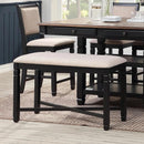 New Classic Furniture Prairie Point Counter Height Backless Bench in Black