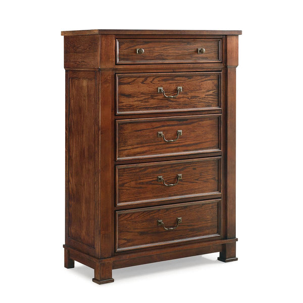 New Classic Furniture Providence 5 Drawer Lift Top Chest in Dark Oak image