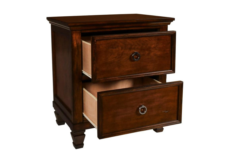 New Classic Furniture Tamarack Nightstand in Brown Cherry