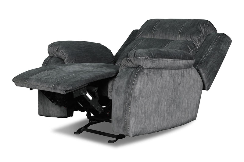 New Classic Furniture Tango Glider Recliner with Power Footrest in Shadow