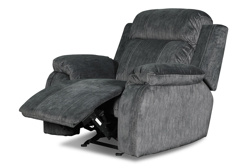 New Classic Furniture Tango Glider Recliner with Power Footrest in Shadow