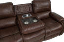 New Classic Furniture Taos Dual Recliner Sofa in Caramel