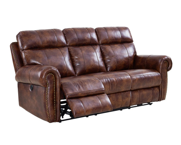 New Classic Roycroft Power Recliner Sofa in Pecan image