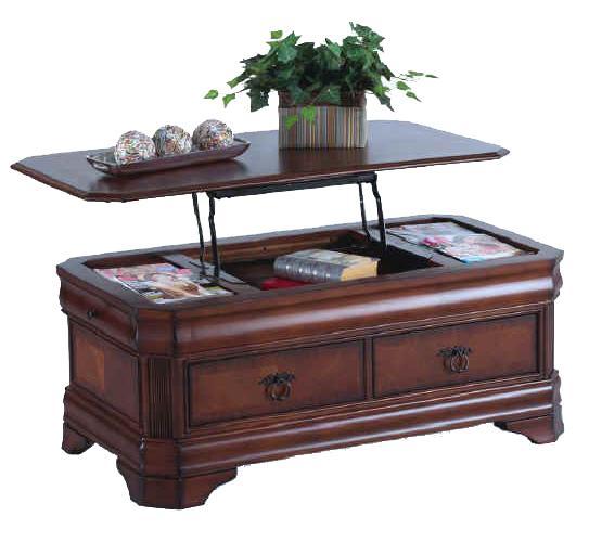 New Classic Sheridan Lift Top Cocktail Table in Burnished Cherry image