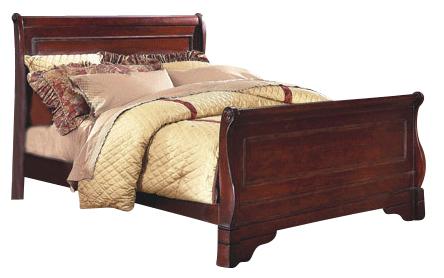 New Classic Versaille California King Sleigh Bed in Bordeaux