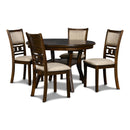 GIA ROUND DINING 5 PC SET - CHERRY