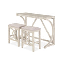 BELLA COUNTER TABLE & 2 STOOLS -2 TONE BISQUE