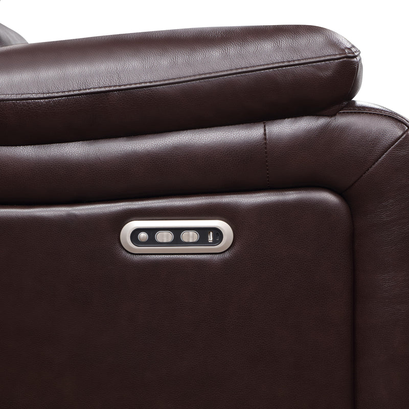 CICERO GLIDER RECLINER W/ PWR FR & HR-BROWN