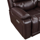 CICERO RECLINING CONSOLE LOVESEAT-BROWN
