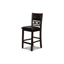 GIA 42" COUNTER DROP LEAF TABLE W/2 CHAIRS-EBONY