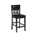 GIA 5PC 42" SQUARE COUNTER TABLE & 4 CHAIRS-EBONY