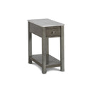 NOAH END TABLE WITH DRAWER-GRAY W/FAUX MARBLE TOP