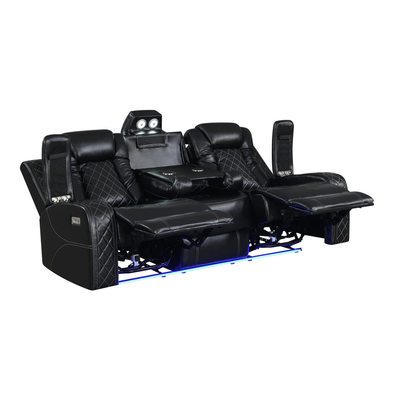 ORION SOFA W/ PWR FR & HR-BLACK