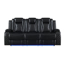 ORION SOFA W/ PWR FR & HR-BLACK