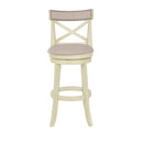 YORK 29" BAR STOOL-ANT WHITE W/FABRIC SEAT