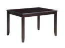GIA 5PC 48" RECT. DINING TABLE & 4 CHAIRS-EBONY