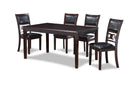 GIA 60" DINING TABLE+CHAIRS (5 PCS/CTN) -EBONY