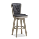 BERKELY 30" SWIVEL BAR STOOL-BLACK/PLATINUM